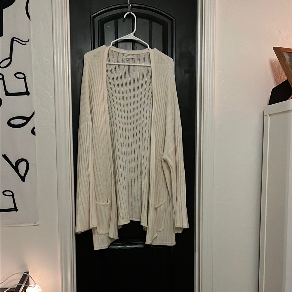 American Eagle Outfitters Cream Cardigan Sweater